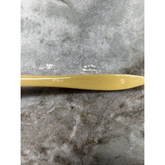 Vintage Tupperware Lot of 3 Mini Ladle Condiment Caddy Spoon ~ Yellow Gold #872 - Picture 7 of 10